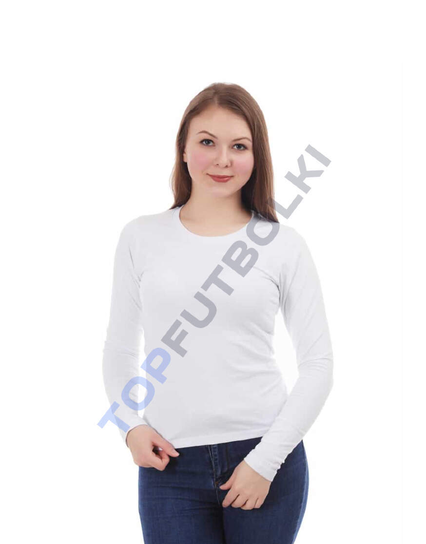 Белый лонгслив женский оптом